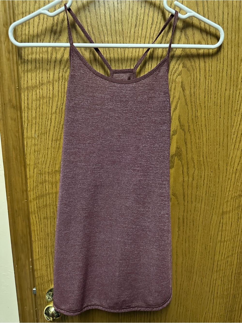 lululemon athletica Heathered Mauve Strappy Tank Top